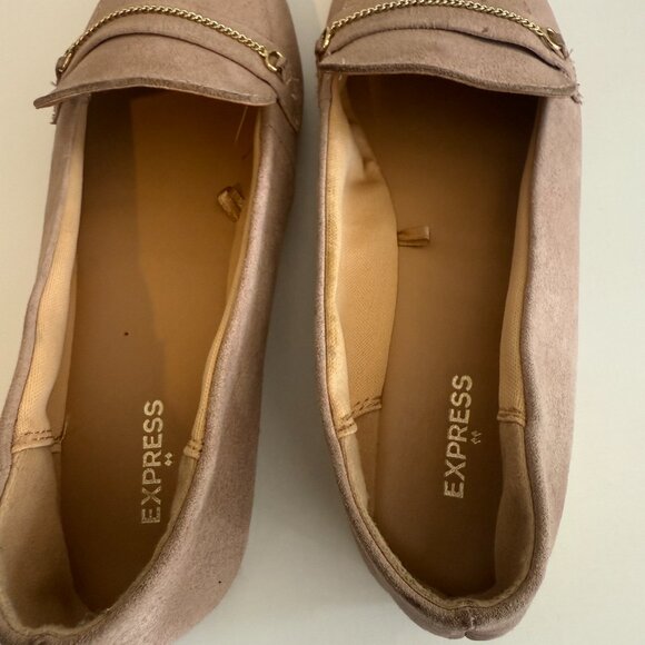 Express Women's Casual Comfort Slip On Pointed Loafer Flats Suede Pink - Picture 4 of 9